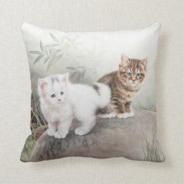 Chinesische Kätzchen der Katzen-Kunst-zwei Kissen