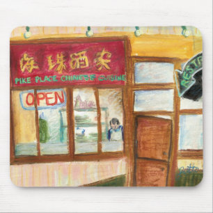 Chinesische Küche Mousepad (Pike Place Seattle)