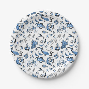 Chinesische Küche Tinte Zeichnend Papier Teller