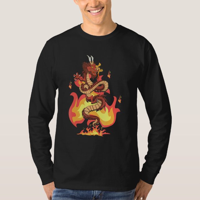Chinesische Kultur China Mythische Fantasie Kreatu T-Shirt (Vorderseite)