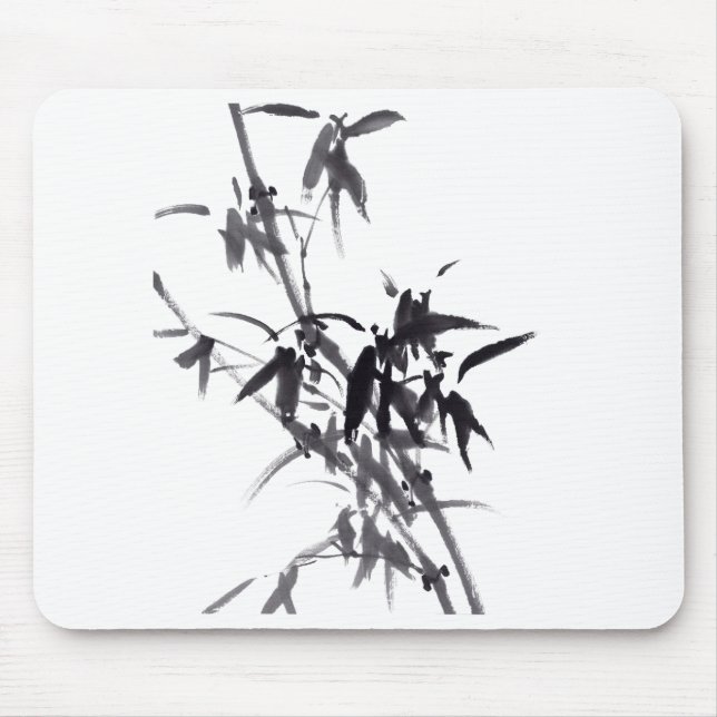 Chinesische Kunst mit Bambusmalerei Mousepad (Vorne)