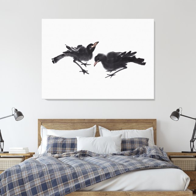 Chinesische Kunst mit Vogelmotiv Leinwanddruck (Insitu (Schlafzimmer))