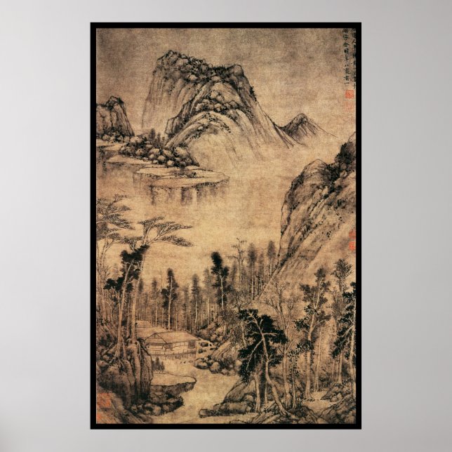 Chinesische Landschaft (IX) Poster (Vorne)
