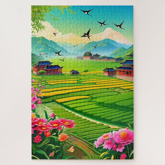 Chinesische Landschaft Puzzle (Vertikal)