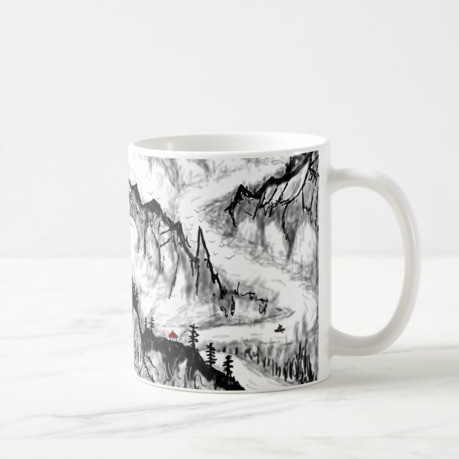 chinesische Landschaft Tasse (Rechts)
