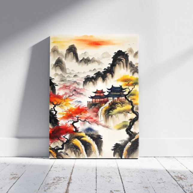 Chinesische Landschaft Tinte Malerei Leinwanddruck (Von Creator hochgeladen)