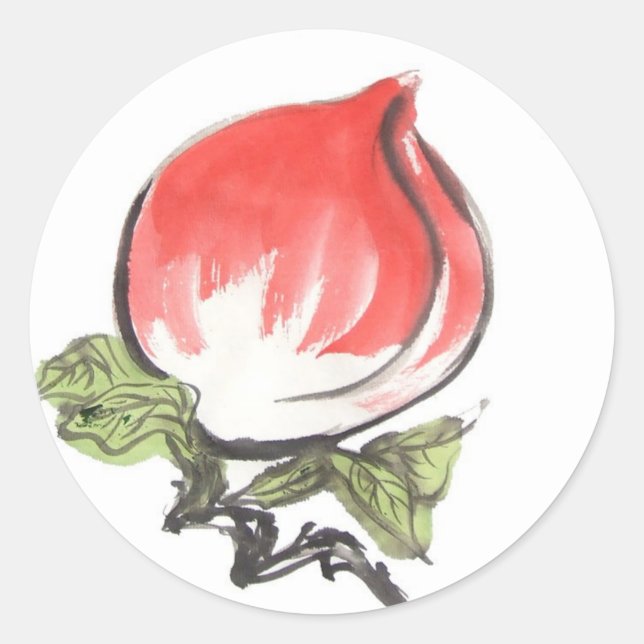 Chinesische Langlebigkeit Peach Stickers (Vorderseite)
