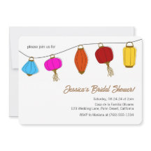 Chinesische Lantern Bridal Dusche Einladungen