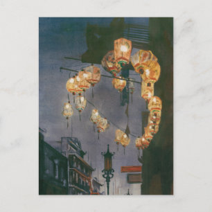 CHINESISCHE LANTERNS VON SHARON SHARPE POSTKARTE