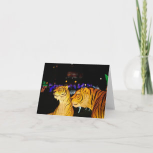 Chinesische Laterne Art Tigers Note Card