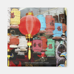 Chinesische Laternen in der China Magnet