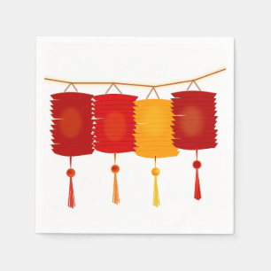 Chinesische Laternen Papier Napkins Serviette