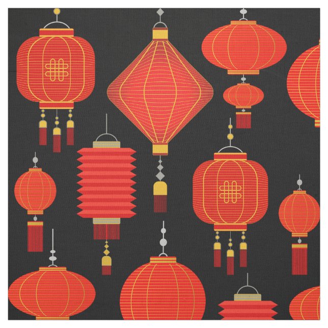 Chinesische Laternen Stoff (Muster)