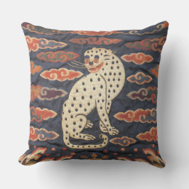 Chinesische Leopard-Katze im Wolken-Kissen Kissen