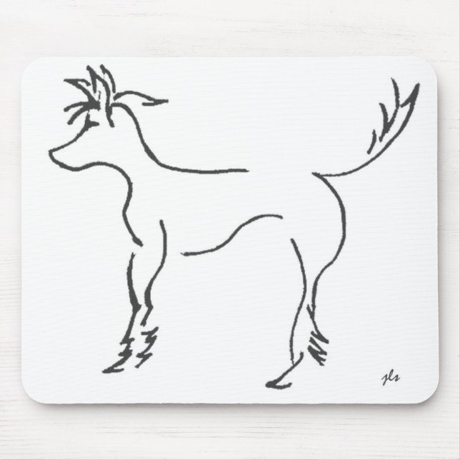 chinesische Linie mit Haube, die mousepad zeichnet (Vorne)