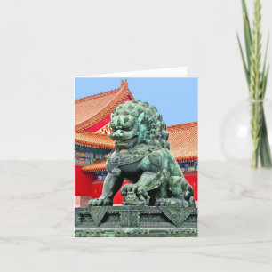 Chinesische Lion-Note-Karte Karte