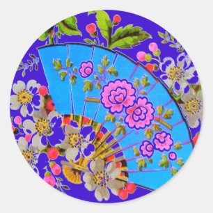Chinesische LüfterBlue Sticker