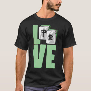 Chinesische Mahjong-Liebe Spielsteine für Casino-S T-Shirt