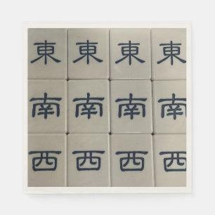Chinesische Mahjong-Windkacheln Servietten