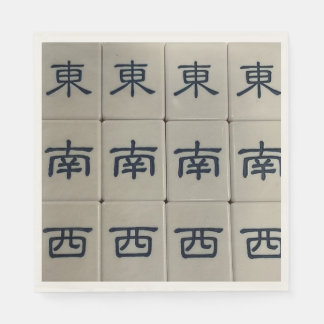 Chinesische Mahjong-Windkacheln Servietten