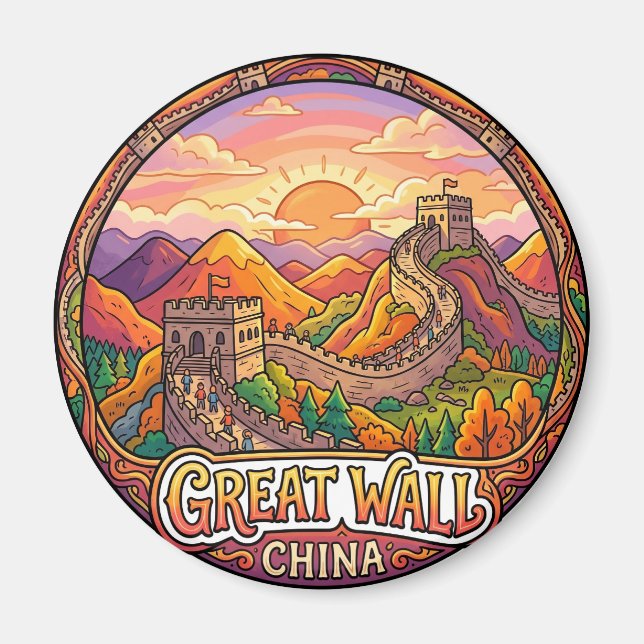 Chinesische Mauer (Badaling Abschnitt) China Magnet (Vorne)
