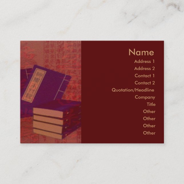 Chinesische Medizin-Visitenkarte Visitenkarte (Vorderseite)