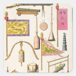 Chinesische Militärausrüstung, Illustration von "L Quadratischer Aufkleber