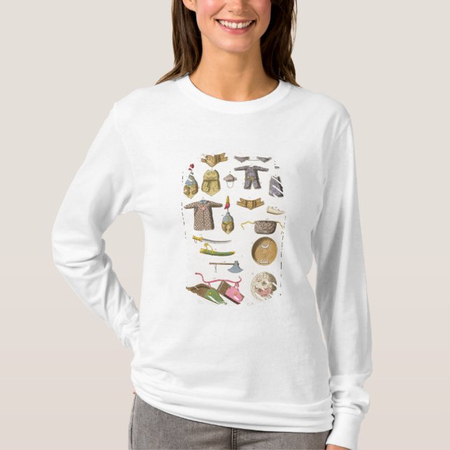 Chinesische MilitärWaffen und Kleid, Illustration T-Shirt (Vorderseite)