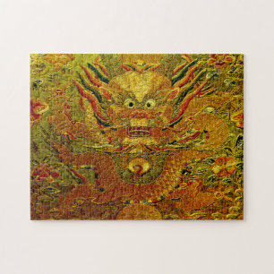 Chinesische Ming-Dynastie Stickerei des goldenen Puzzle