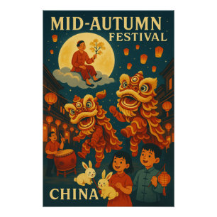 Chinesische Mitte-Herbst Festival Night 2025 Poster