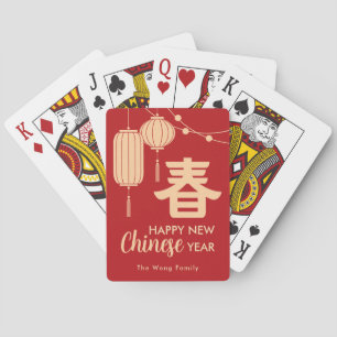 Chinesische/ Mond-Neujahrs Laternen Spielkarten