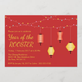 Chinesische neues Jahr-kundengebundene Party Einladung