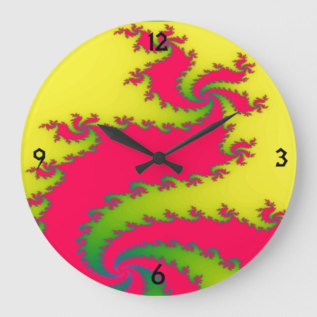 Chinesische Neujahrsdrachen-Fraktal-Uhr Große Wanduhr (Vorderseite)