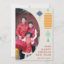Chinesische Neujahrskarte mit neuem Foto Feiertagskarte