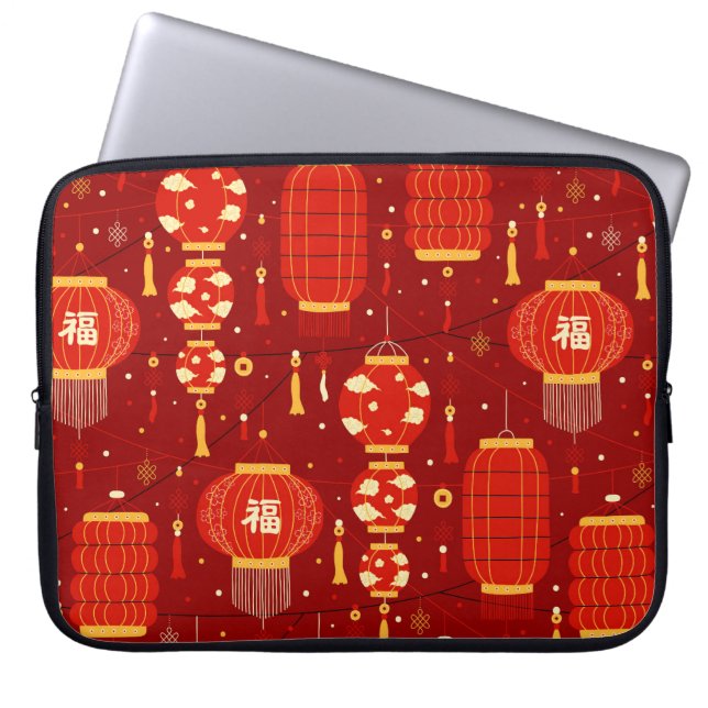 Chinesische Neujahrsleuchten Laptopschutzhülle (Vorderseite)