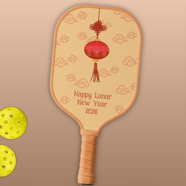 Chinesische Neujahrsschlangen, Asienwolkenmuster Pickleball Schläger (Von Creator hochgeladen)