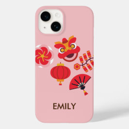 Chinesische Neujahrssymbole rosa Blossom Case-Mate iPhone 14 Hülle
