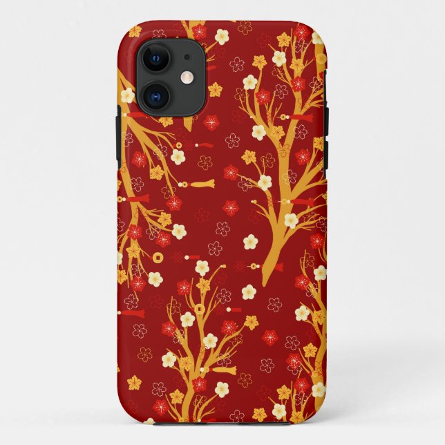 Chinesische Neujahrszweige und Klassenzimmer Case-Mate iPhone Hülle (Rückseite)