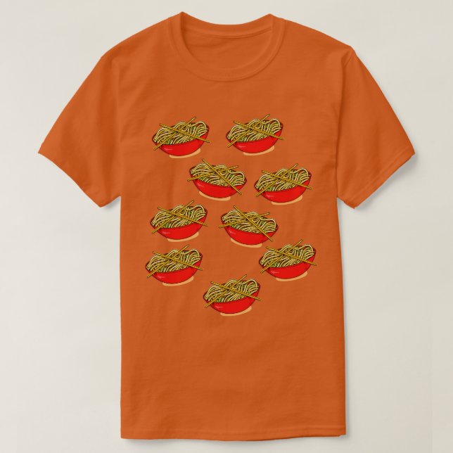 Chinesische Nudeln T-Shirt (Design vorne)