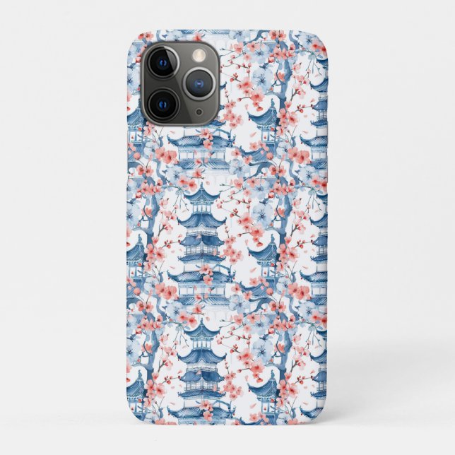 Chinesische Pagode mit Kirschblüten (5) Case-Mate iPhone Hülle (Rückseite)