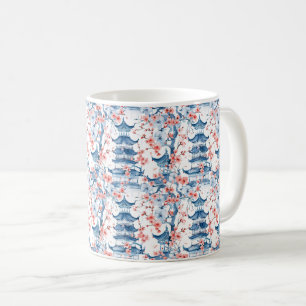 Chinesische Pagode mit Kirschblüten (5) Kaffeetasse