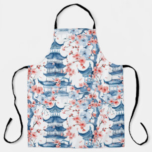 Chinesische Pagode mit Kirschblüten (5) Schürze