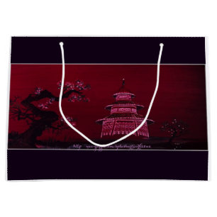 Chinesische Pagota Große Geschenktüte