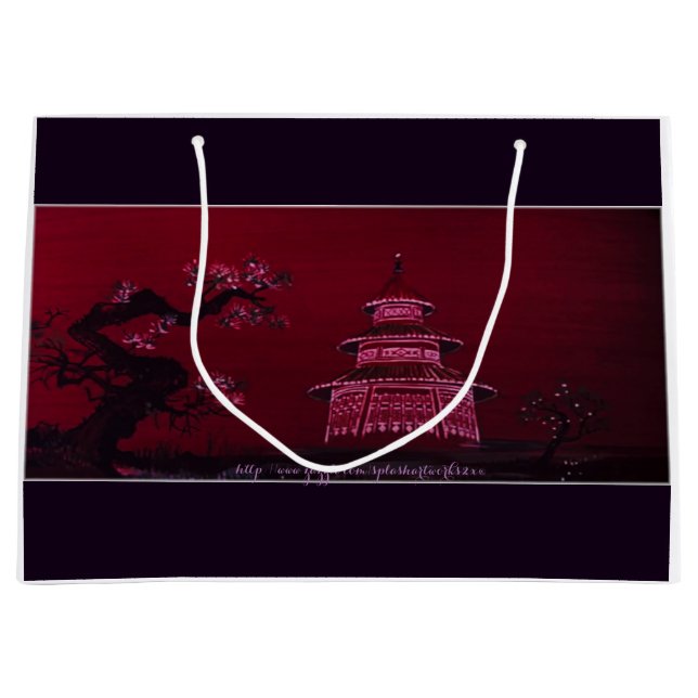 Chinesische Pagota Große Geschenktüte (Vorderseite)
