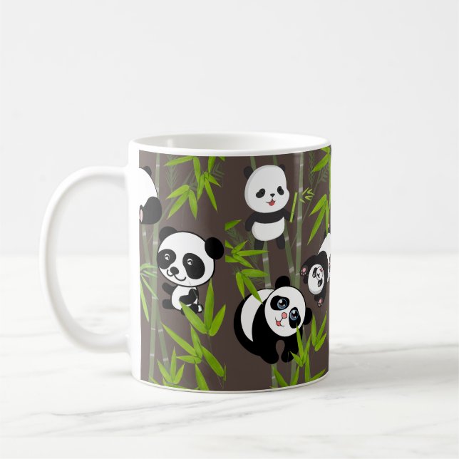 Chinesische Panda-Muster Kaffeetasse (Links)