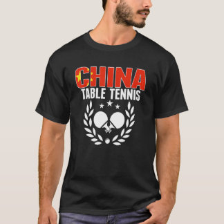 Chinesische Pingpong-Unterlage für Tischtennis mit T-Shirt