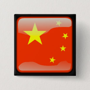 Chinesische polierte Flagge Button