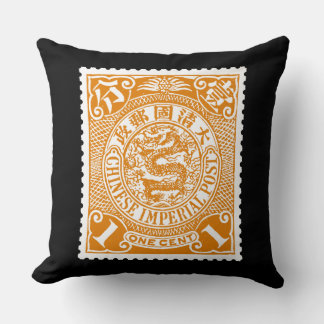 Chinesische Porto-Briefmarke in Gold Kissen