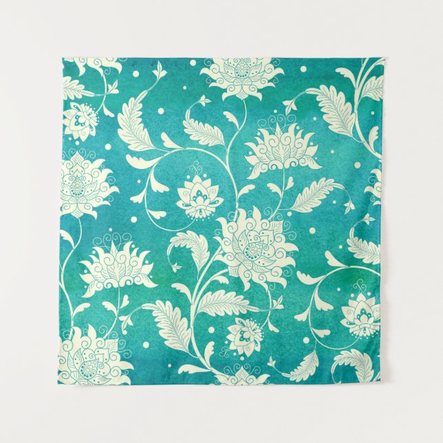 Chinesische Porzellanflora Wandteppich (Vorderseite)