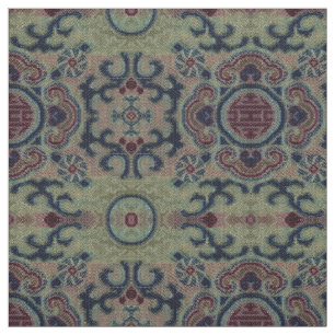 Chinesische Qing-Dynastie Blume Brocade Muster Fab Stoff